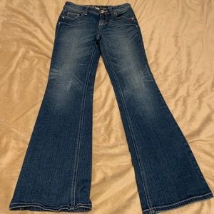 Justice low rise flare leg jeans